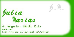 julia marias business card